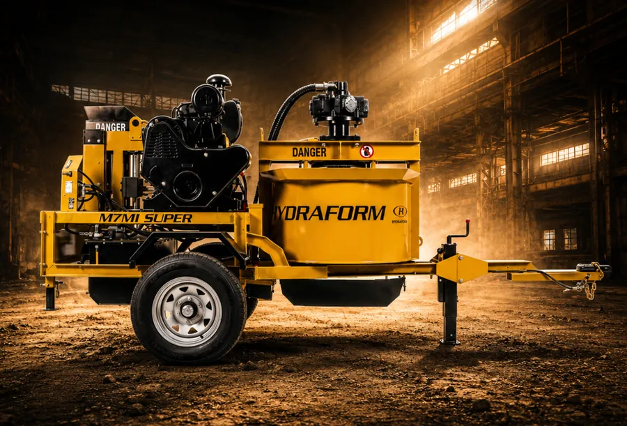 Hydraform M7 Mobile range diesel blockmaking machines