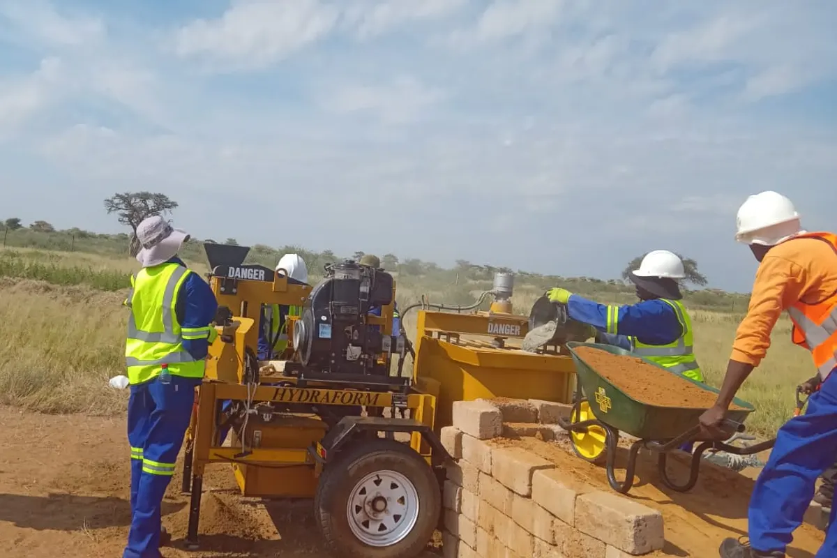 A Hydraform machine in service on site